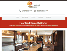 Tablet Screenshot of heartlandhomecabinetry.com